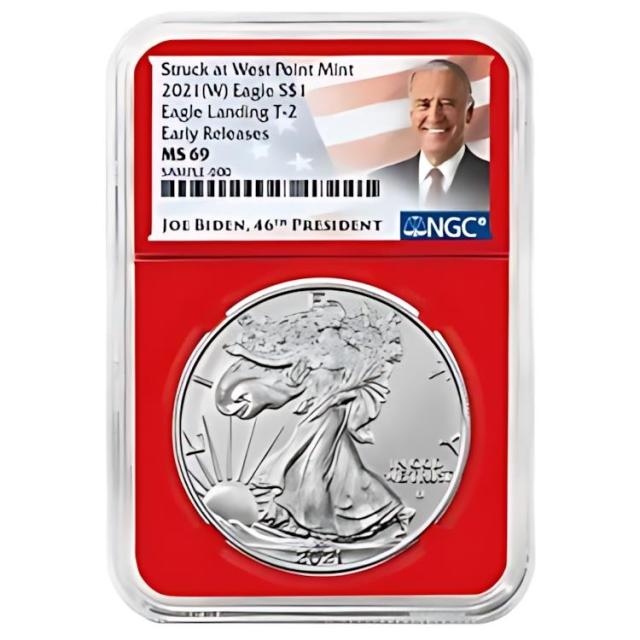 2021 (W) $1 タイプ 2 アメリカン シルバー イーグル NGC MS69
