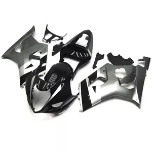 シルバーブラックフェアリングキットスズキ GSXR1000 K3 2003 2004 ABS プラスチックボディワーク Silver Black Fairing Kit For Suzuki GSXR1000 K3 2003 2004 ABS Plastic Bodywork
