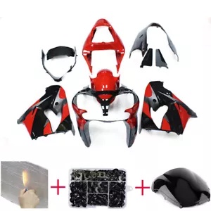 ABS プラスチックフェアリングカワサキ ZX9R 2002 2003 黒赤ボディワークフルボディキット ABS Plastic Fairings For Kawasaki ZX9R 2002 2003 Black Red Bodywork Full Bodykit