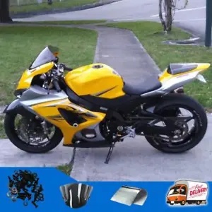 DSB 射出成形金型イエローフェアリングキット 2007-2008 GSXR 1000 r007 に適合 DSB Injection Mold Yellow Fairing Kit Fit for 2007-2008 GSXR 1000 r007