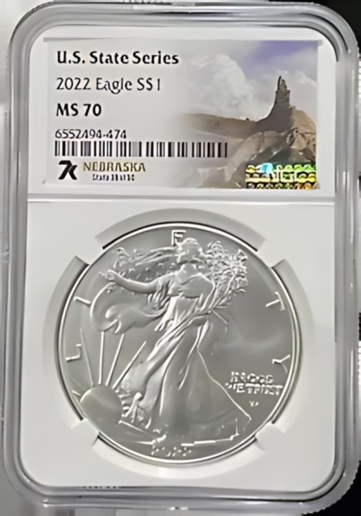 NGC MS70 最高鑑定 スポンジ・ボブ 25周年記念 1オンス 銀貨 US