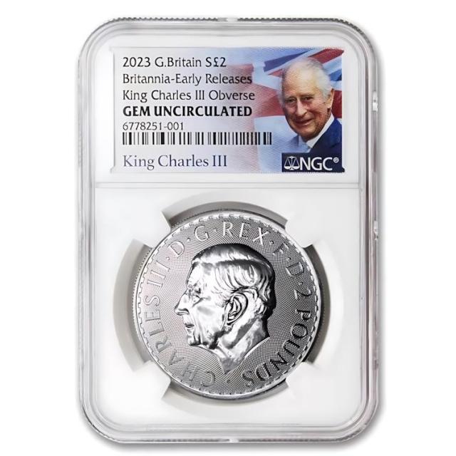 イギリス 2023年 ブリタニア 2ポンド 1オンス 銀貨(1枚) 2023年 英国 2