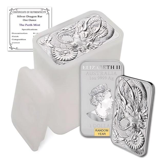 1オンス 純銀 PCGS PR70DCAM オーストラリア ドラゴンシルバーバー