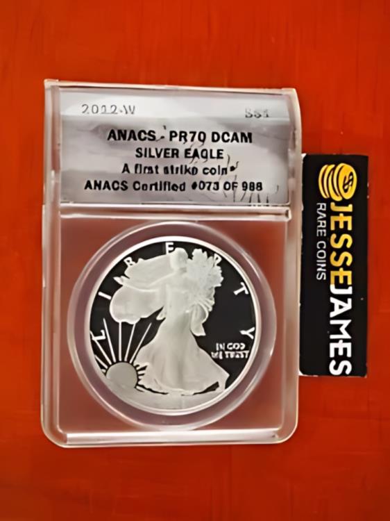2012 W プルーフ シルバー イーグル ANACS PR70 DCAM ファースト ストライク ラベル