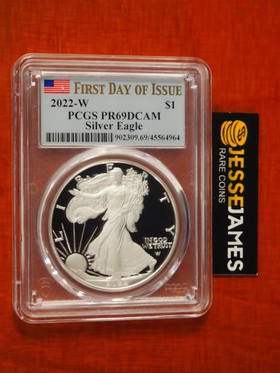 新品】アメリカン シルバー イーグル銀貨2022-(W) PCGS MS70 新品