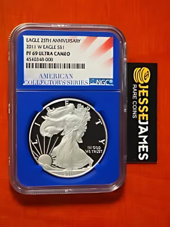 2011 W プルーフ シルバー イーグル NGC PF69 ウルトラ カメオ