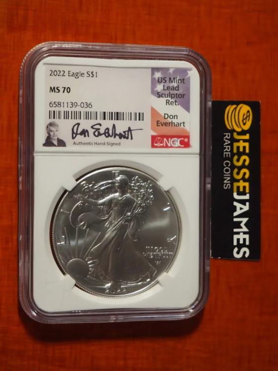 2022 $1 アメリカン シルバー イーグル NGC MS70 ドン エバー