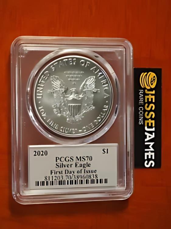 2020 シルバー イーグル PCGS MS70 トーマス クリーブランド 初日発行