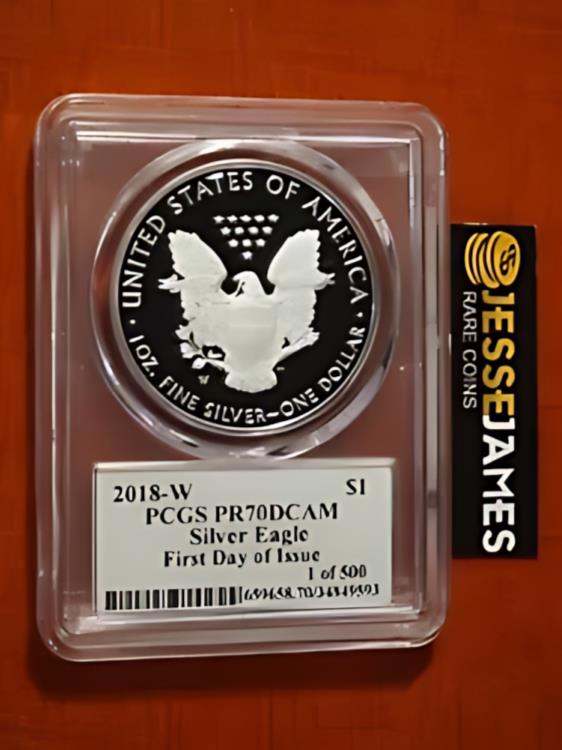 2018 W プルーフ シルバー イーグル PCGS PR70 クリーブランド 発行