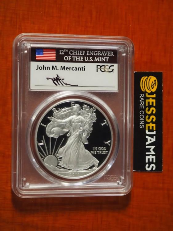2011 W プルーフ シルバー イーグル PCGS PR70 DCAM ジョン