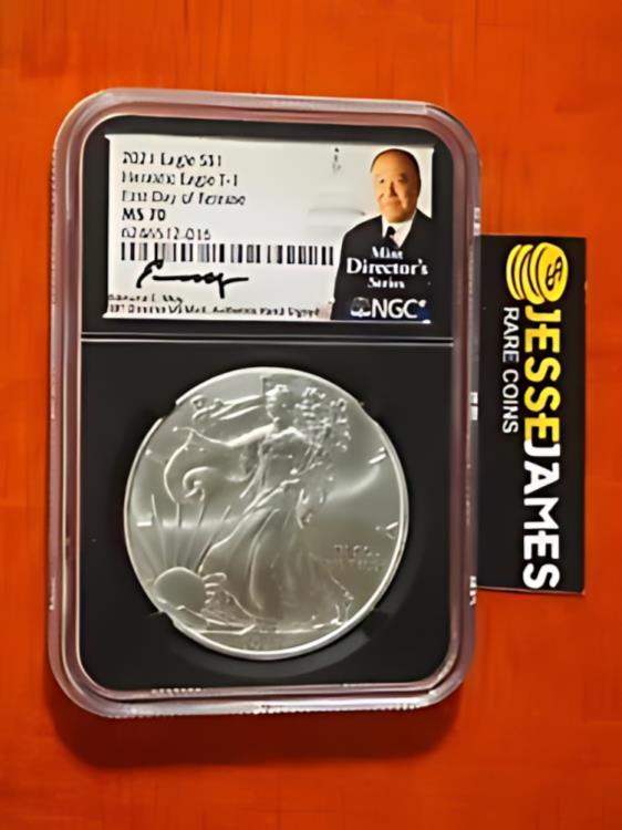 2021年 アメリカンイーグル銀貨 MS70 アメリカ2021年アメリカンイーグル銀貨PCGS MS70 | PREMIUM GOLD