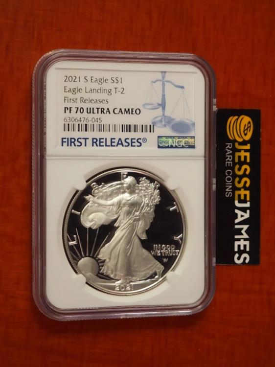 2021 S プルーフ シルバー イーグル NGC PF70 ウルトラ カメオ