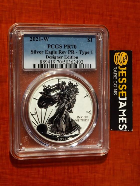 【枚数限定】2021年 アメリカンイーグル  アメリカンイーグル 2021 1オンス シルバー リバースプルーフ 2枚