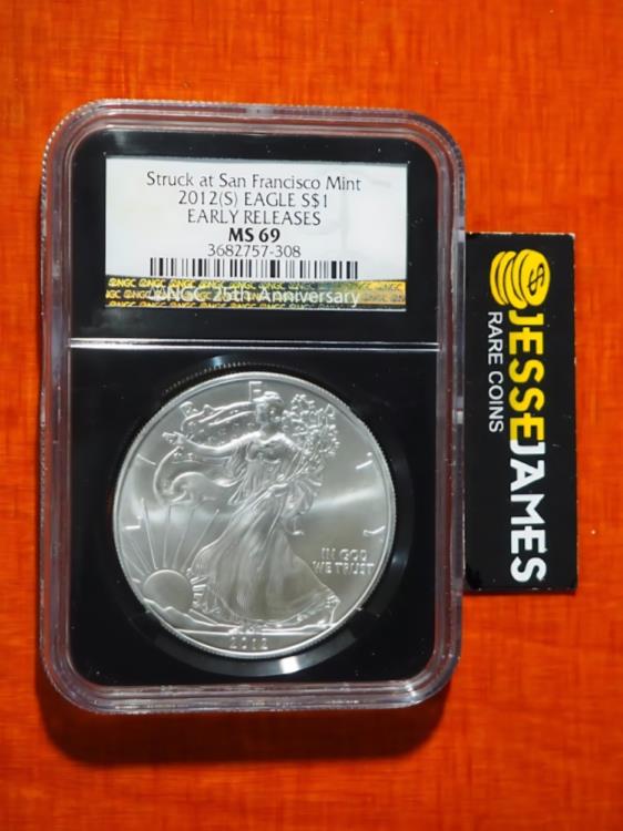 NGC最高鑑定☆2012年アメリカ1ドル シルバーイーグル銀貨☆PF70UCFR