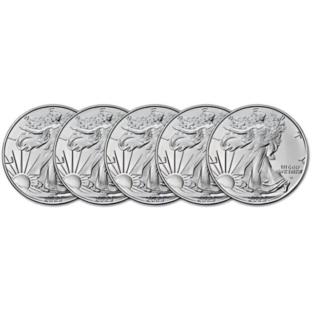2023 アメリカン シルバー イーグル 1 オンス $1 - BU - 5 5 コイン