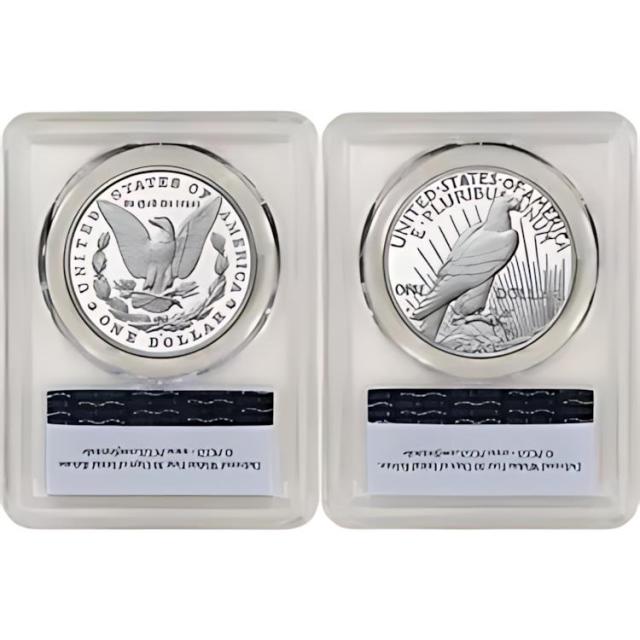 2023 S US 2 コイン モーガンとピース シルバー ダラー プルーフ