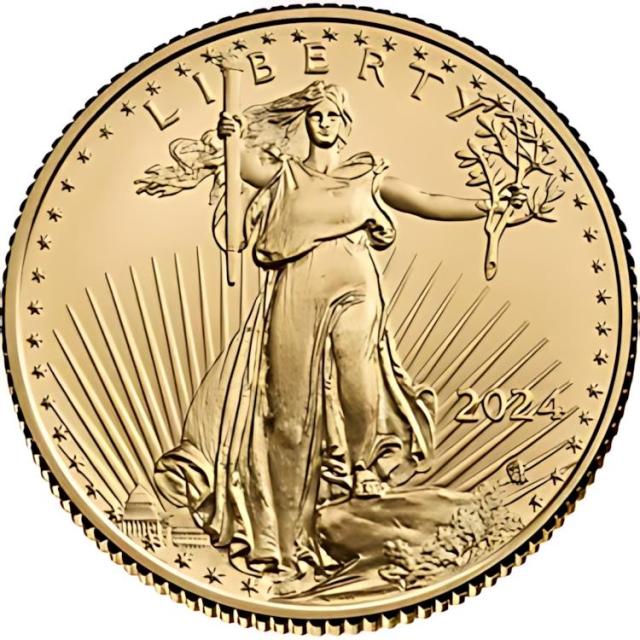 2024 アメリカン ゴールド イーグル 1/10 オンス $5 - BU