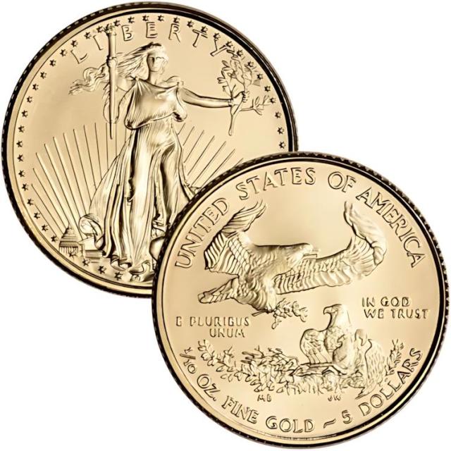 [MS70]イーグル金貨　1/10オンス アメリカン ゴールド イーグル 1/10 オンス $5 - PCGS MS70
