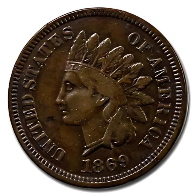 1869 インディアン ヘッド セント ファイン