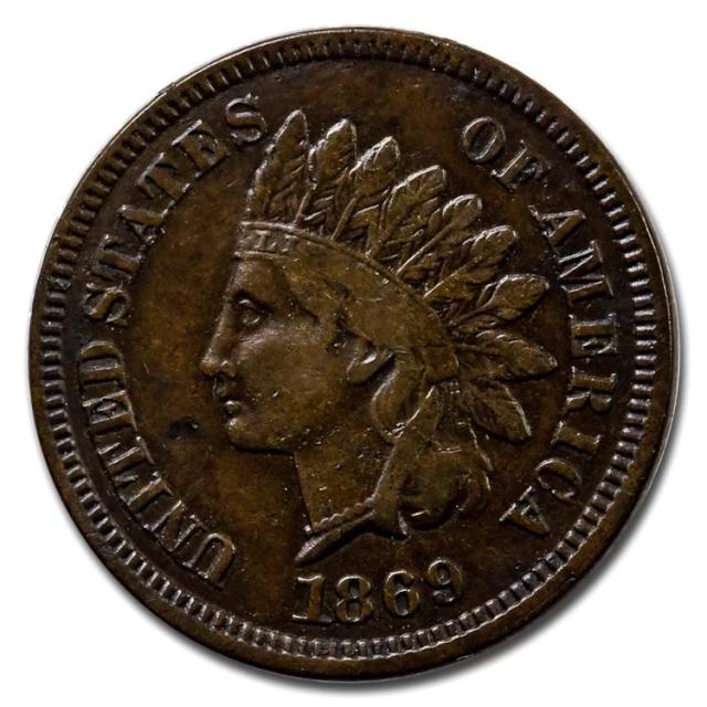 1869 インディアン ヘッド セント ファイン