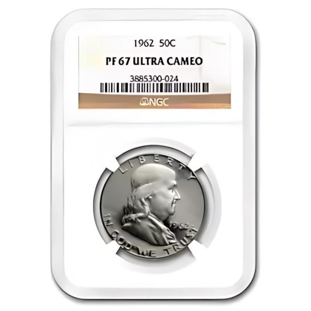 1962 フランクリン ハーフダラー PF-67 ウルトラ カメオ NGC