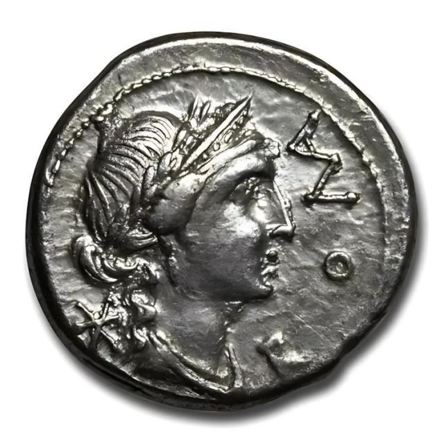 ローマ共和国 デナリウス銀貨 (紀元前 114 〜 113 年) VF (クロ