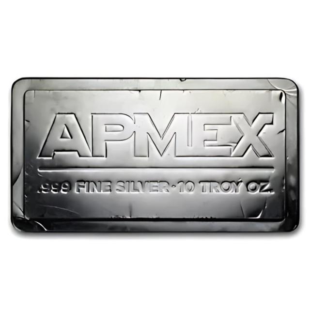 10 オンスのシルバーバー - APMEX (積み重ね可能、流通市場)