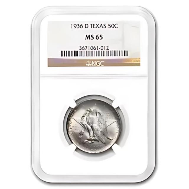 1936-D テキサス 100 周年記念ハーフダラー MS-65 NGC