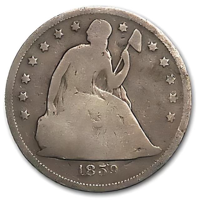 1859-O リバティ シーテッド ドル グッド