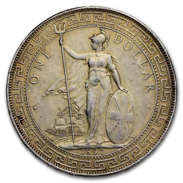 1897-B イギリス銀貿易ドル AU