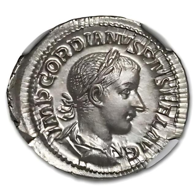 ローマ帝国　238-244　ゴルディアヌス3世　デナリウス貨　@182 ローマ帝国 AD238-244 ゴルディアヌス3世 ダブルデナリウス 銀貨