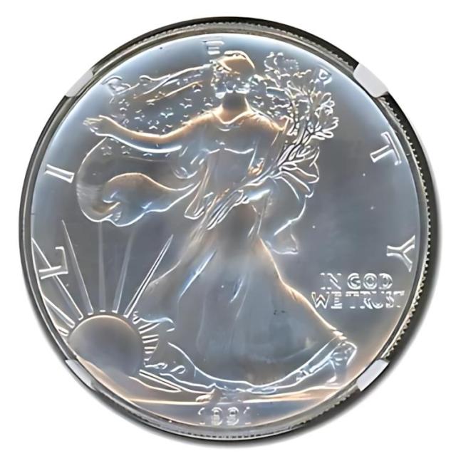 1991 アメリカン シルバー イーグル MS-69* NGC (メルカンティ)