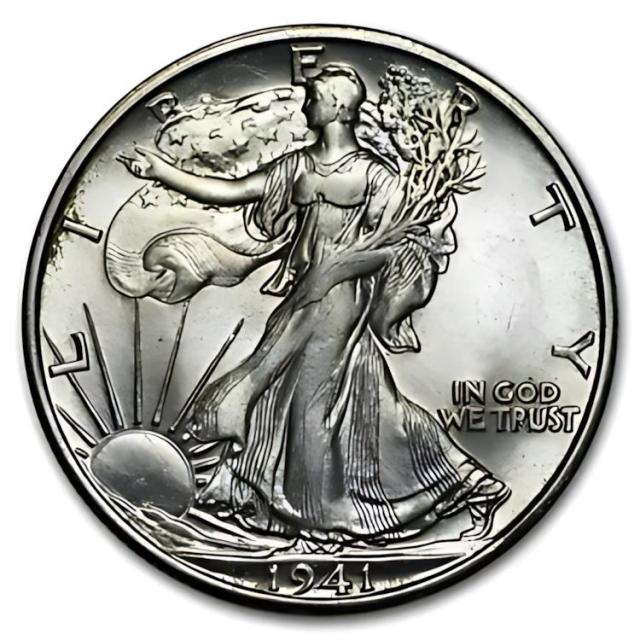 $1900 おもちゃ・趣味 1941-S ウォーキング リバティ シルバー