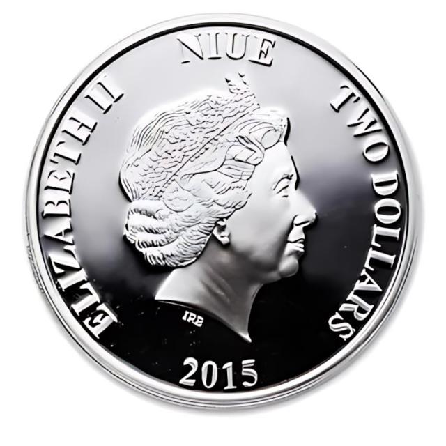2015 ニウエ 1 オンス シルバー $2 Feng Shui Phoenix (箱と COA 付き)