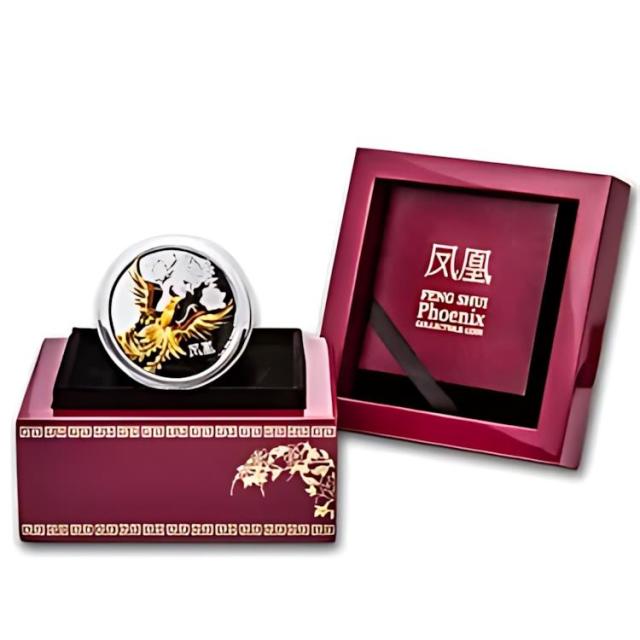 2015 ニウエ 1 オンス シルバー $2 Feng Shui Phoenix (箱と COA 付き)