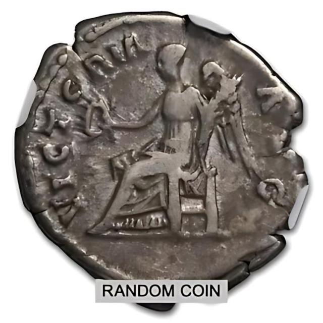 ローマ AR デナリウス ハドリアヌス (西暦 117 〜 138 年) Ch Fine NGC