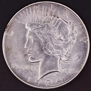 1934-D ??? ???? ??? ????? D - AU 1934-D Peace Silver Dollar Medium D - AU