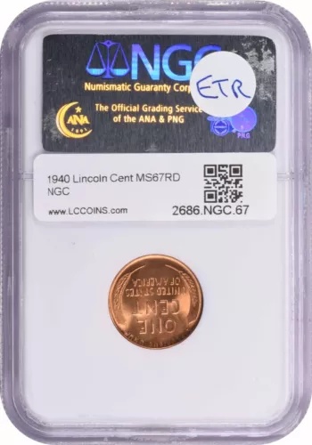 1940 ????? ??? MS67RD NGC 1940 Lincoln Cent MS67RD NGC