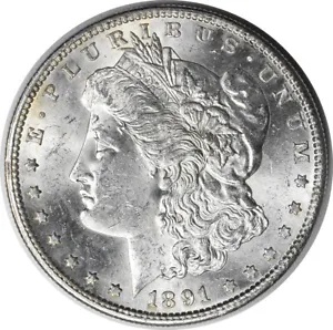 1891-S ???? ???? ??? BU ??? #935 1891-S Morgan Silver Dollar BU Uncertified #935の通販は