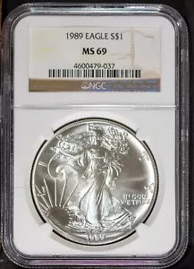 1989年 未流通 アメリカン シルバー イーグル 米国造幣局発行 1オンス