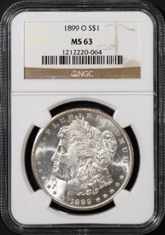 1899年 モルガン銀貨 $1 NGC MS 63 アメリカ モルガンダラー銀貨1899