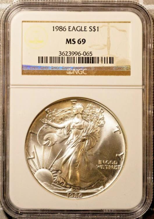 h*o様 1986 Silver Eagle MS 69 1986 (S) Silver American Eagle – MS69 San Francisco Mint | US