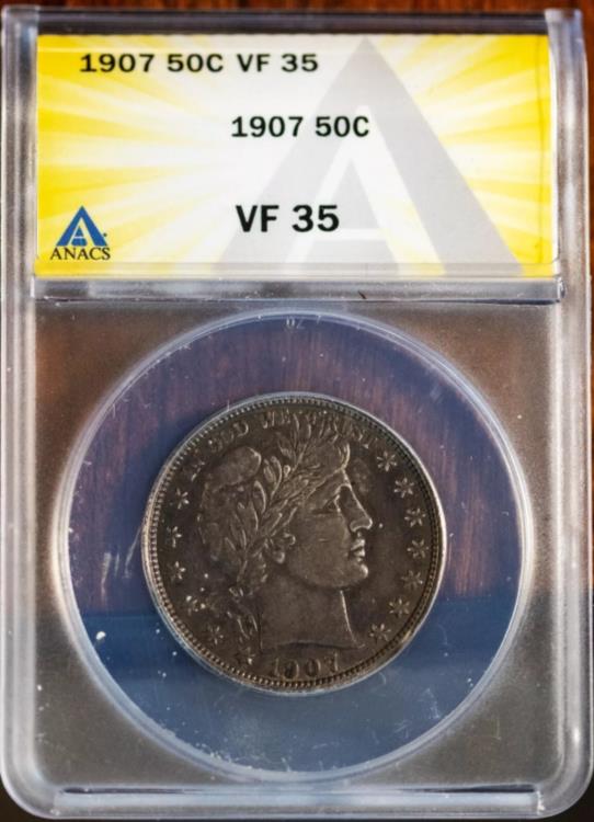 1907年 アメリカ バーバーコイン ハーフダラー 4枚セット 1907 50C