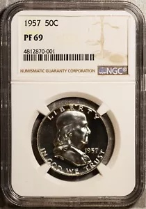 1957 50c シルバー フランクリン ハーフダラー PR 69 NGC