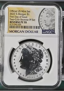 REVERSE PF70リバースプルーフNGC　2023年 バッファロー 銀貨 2023-S モルガン ドル リバース プルーフ 発行初日 FDOI - FDI NGC PF70 .%