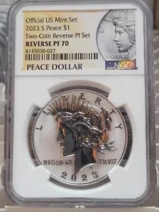 2023 S $1 ピース シルバー ダラー NGC リバース PF70 イエロー ラベル 30-027