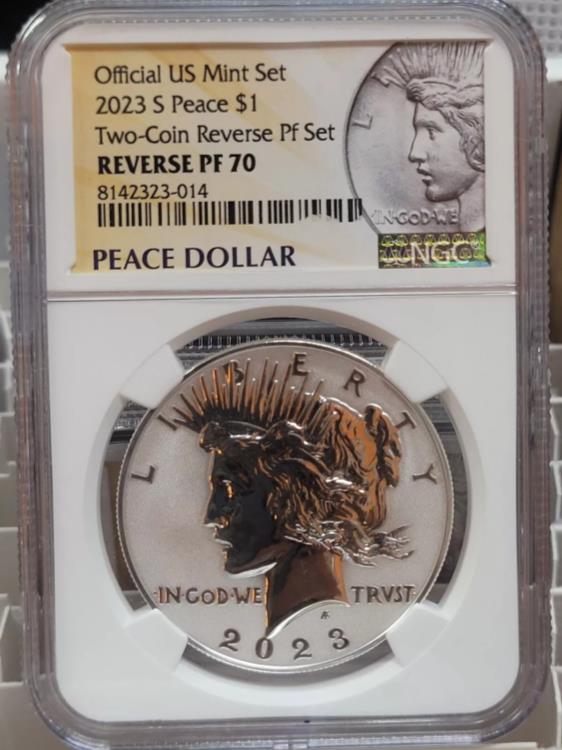 2023 S $1 ピース シルバー ダラー NGC リバース PF70 イエロー ラベル