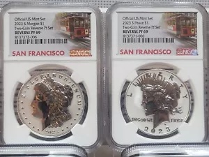 2023 S NGC リバース プルーフ PF69 シルバー モーガン & ピース ドル