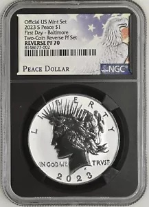 2023-S リバース プルーフ ピース ドル NGC PF70 FDOI - FDI 初日