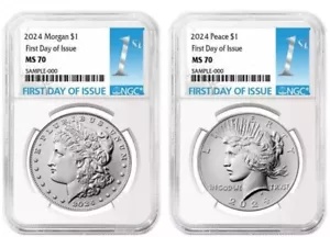 2024 モルガン＆ピース シルバー ダラー 未流通 NGC MS70 初日 FDI !